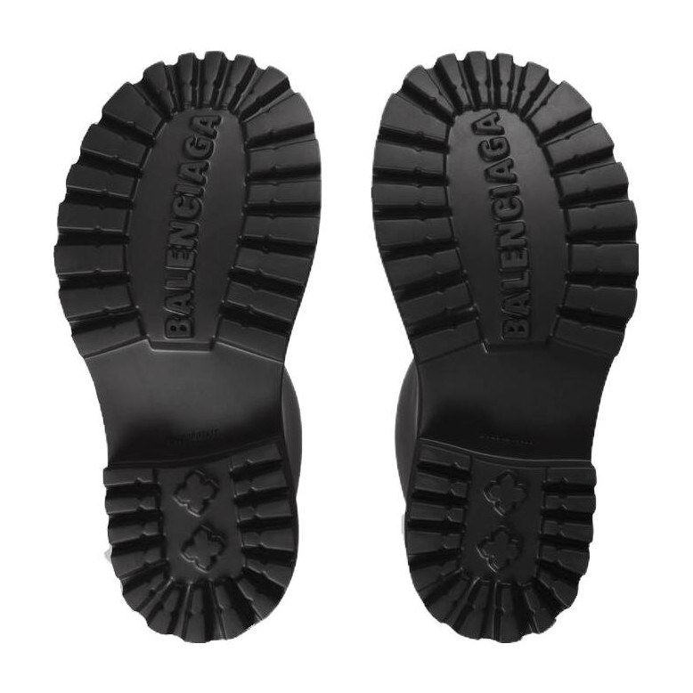 Balenciaga Round Toe Slip-On Boots Black