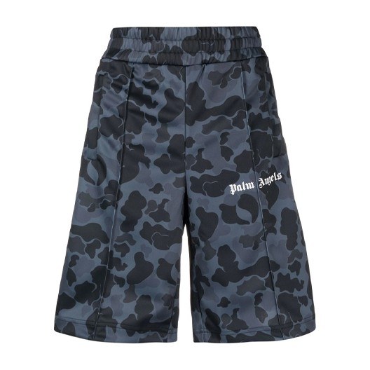 Palm Angels Camo Print Shorts Black