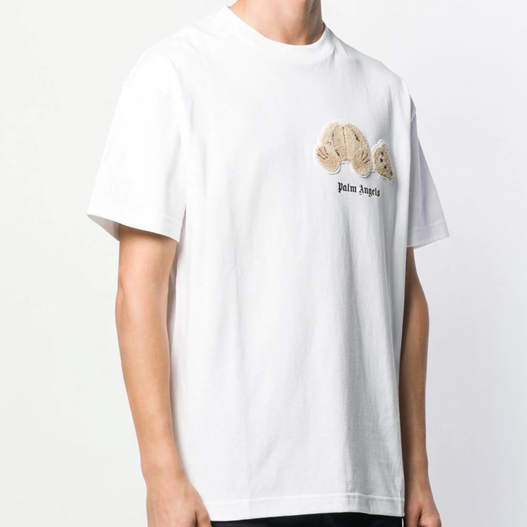 Palm Angels Flocked Teddy Bear T-Shirt White