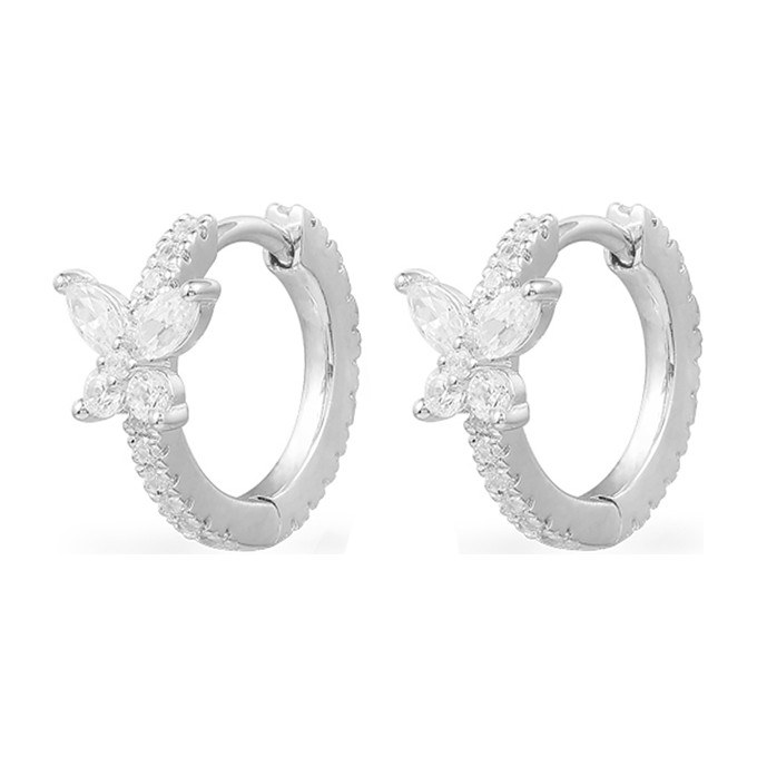 apm Monaco Lumiere Mini Butterfly Earrings Silver