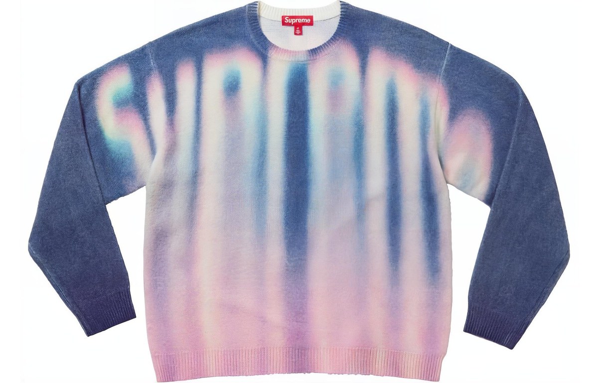 Supreme FW23 WEEK1 BLURRED LOGO SWEATER Logo