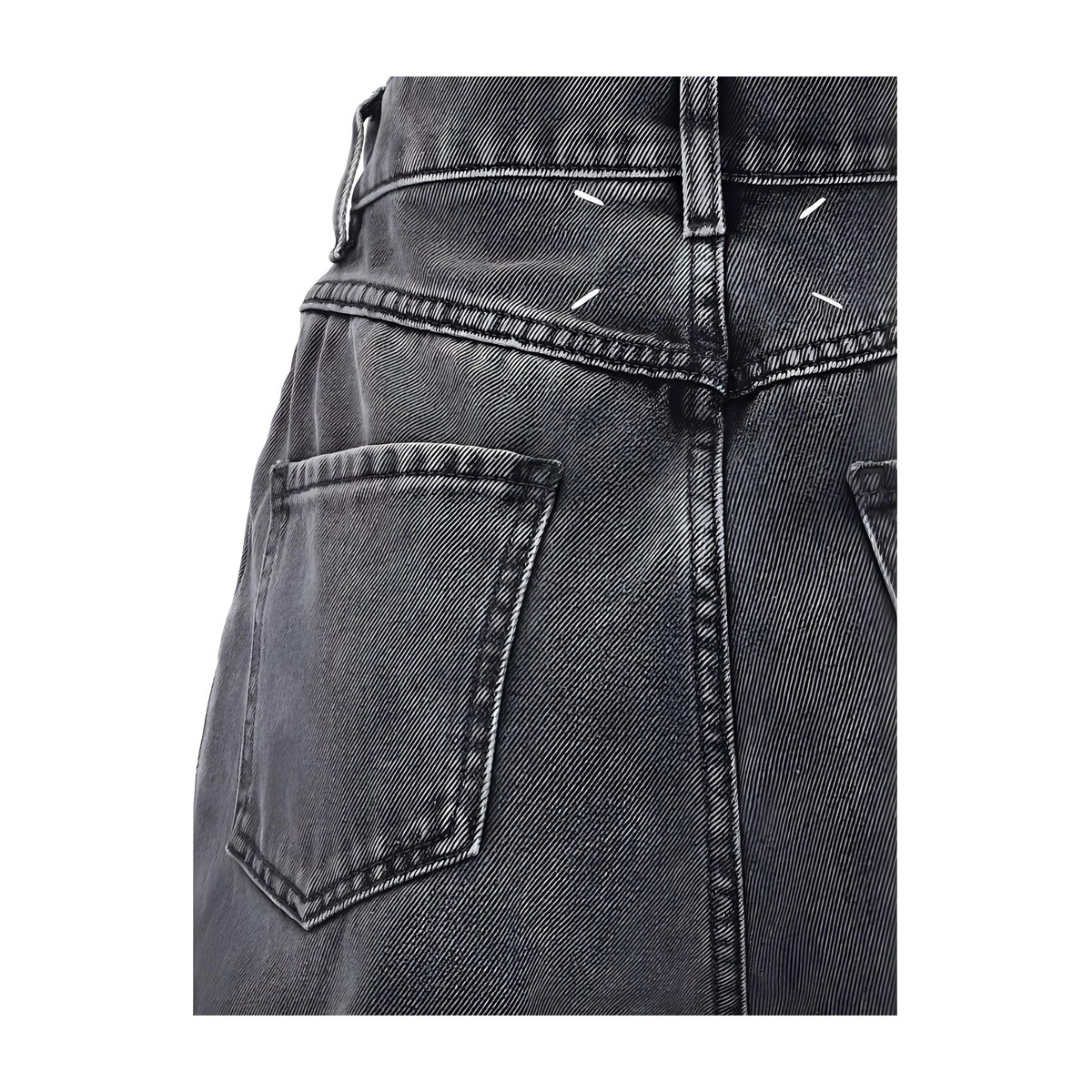 Maison Margiela Washed Distressed Wide Leg Jeans