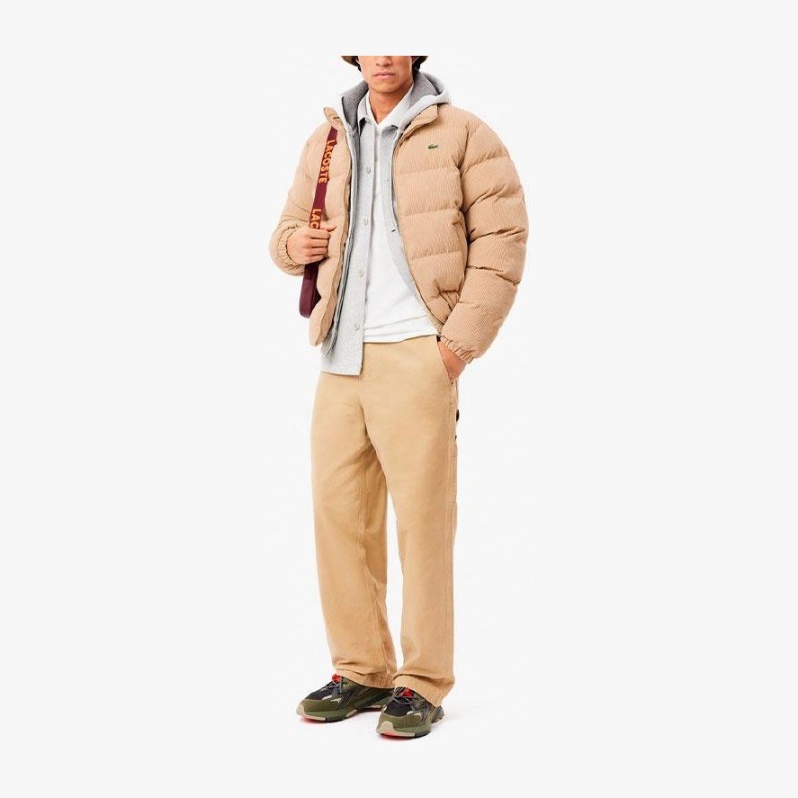 Lacoste Corduroy Zip Jacket Beige