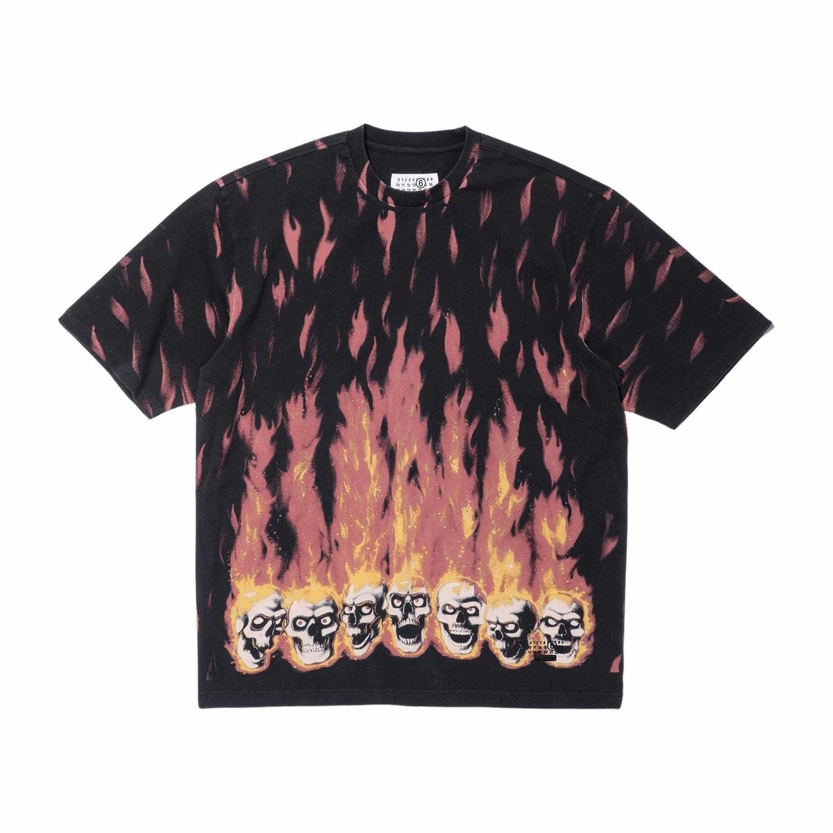 Supreme x MM6 Maison Margiela Flame Print Tee Black