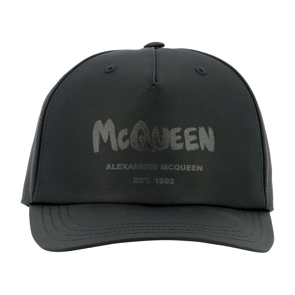 Alexander McQueen Graffiti Print Baseball Cap