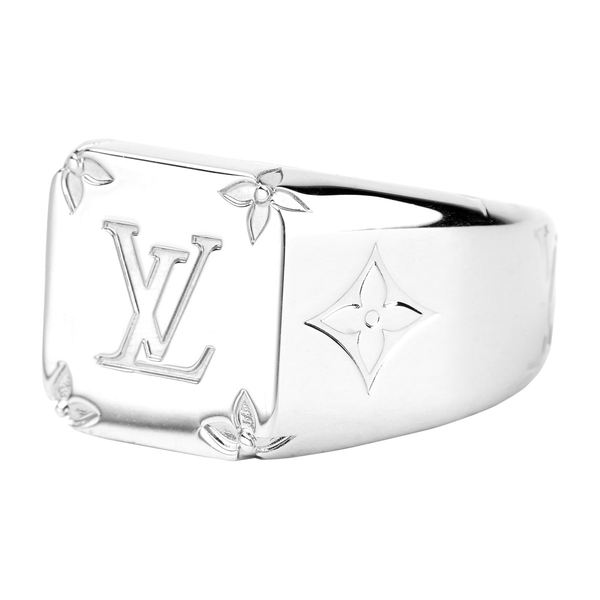 Louis Vuitton Logo Ring Silver