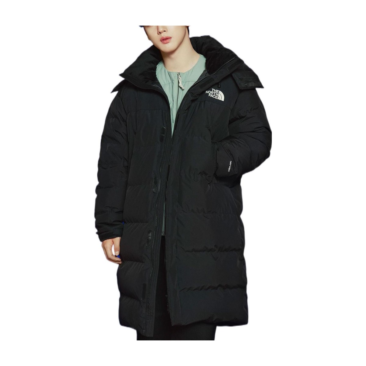 The North Face Logo Print Puffer Jacket Black