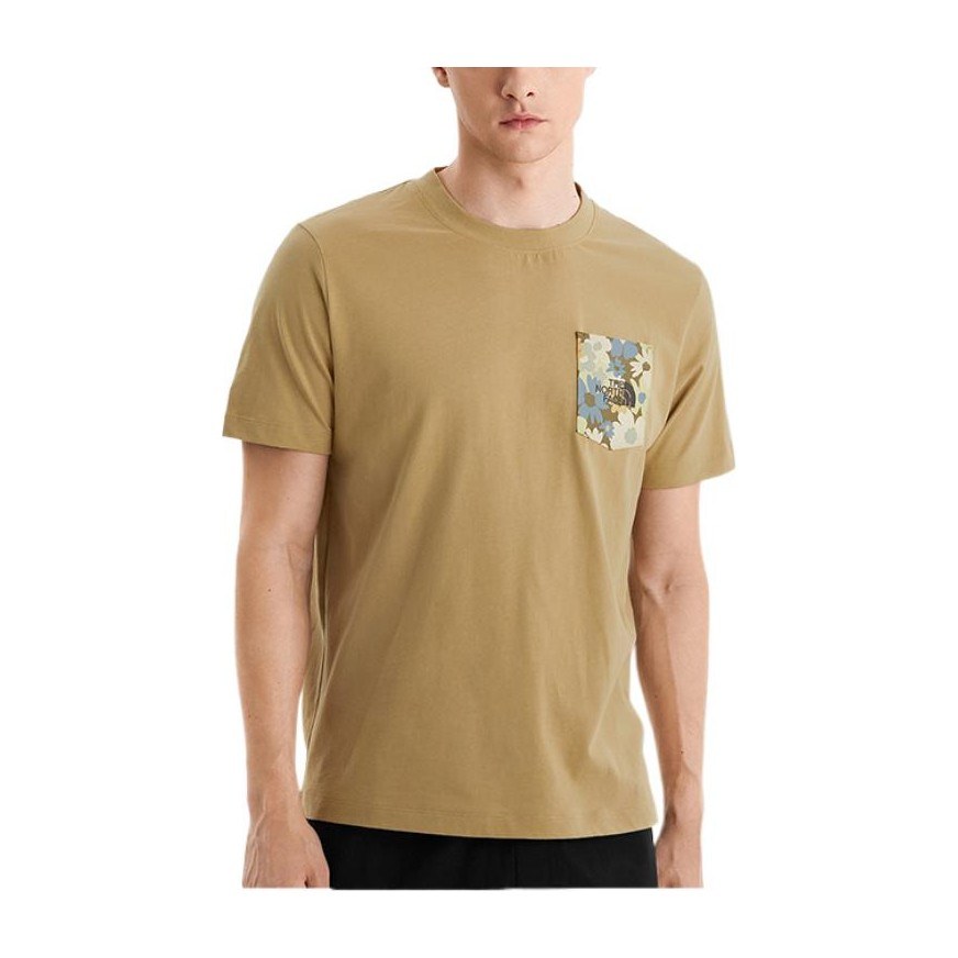 The North Face SS22 Floral Logo Pocket Tee Khaki