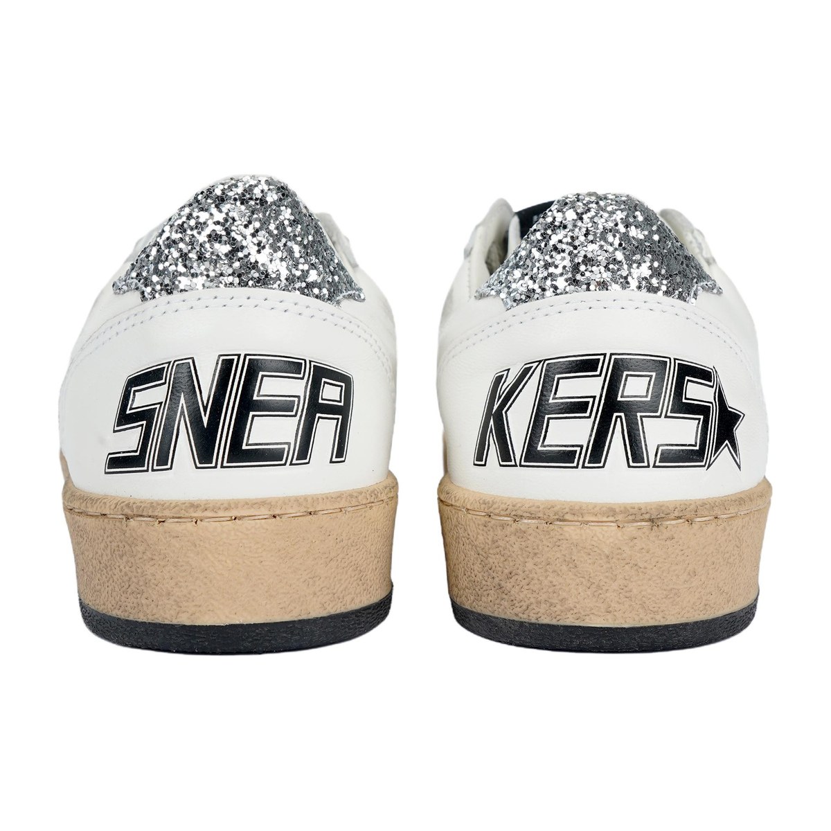 Golden Goose Ball Star White Silver