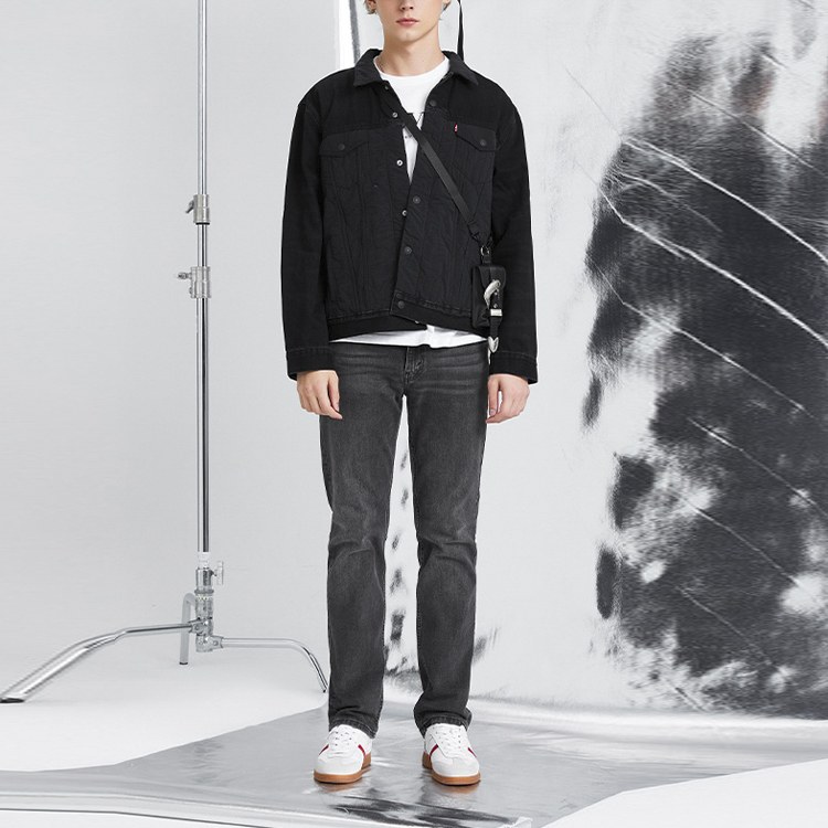 Levi's Straight Jeans Black Grey
