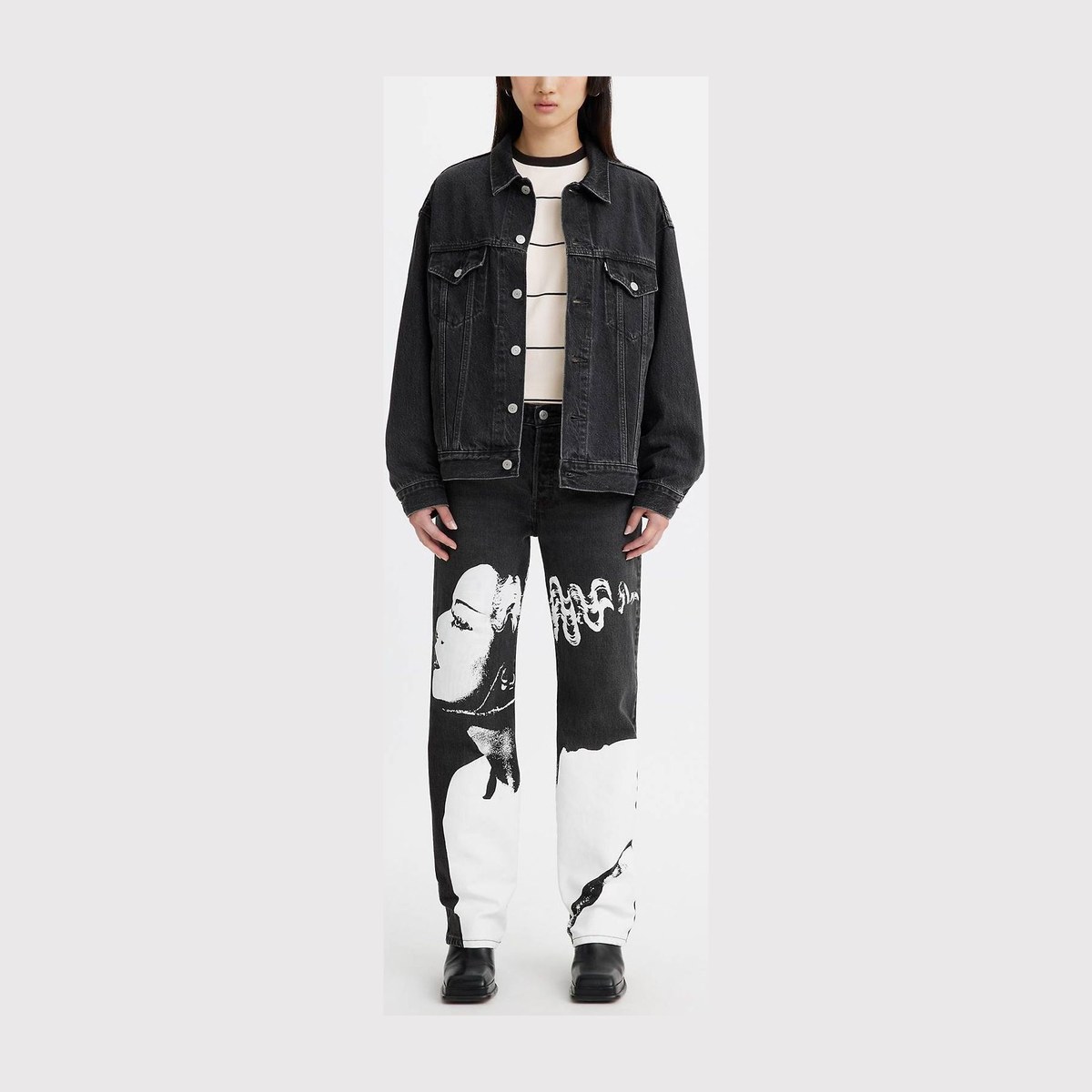 Levis Straight Jeans Black