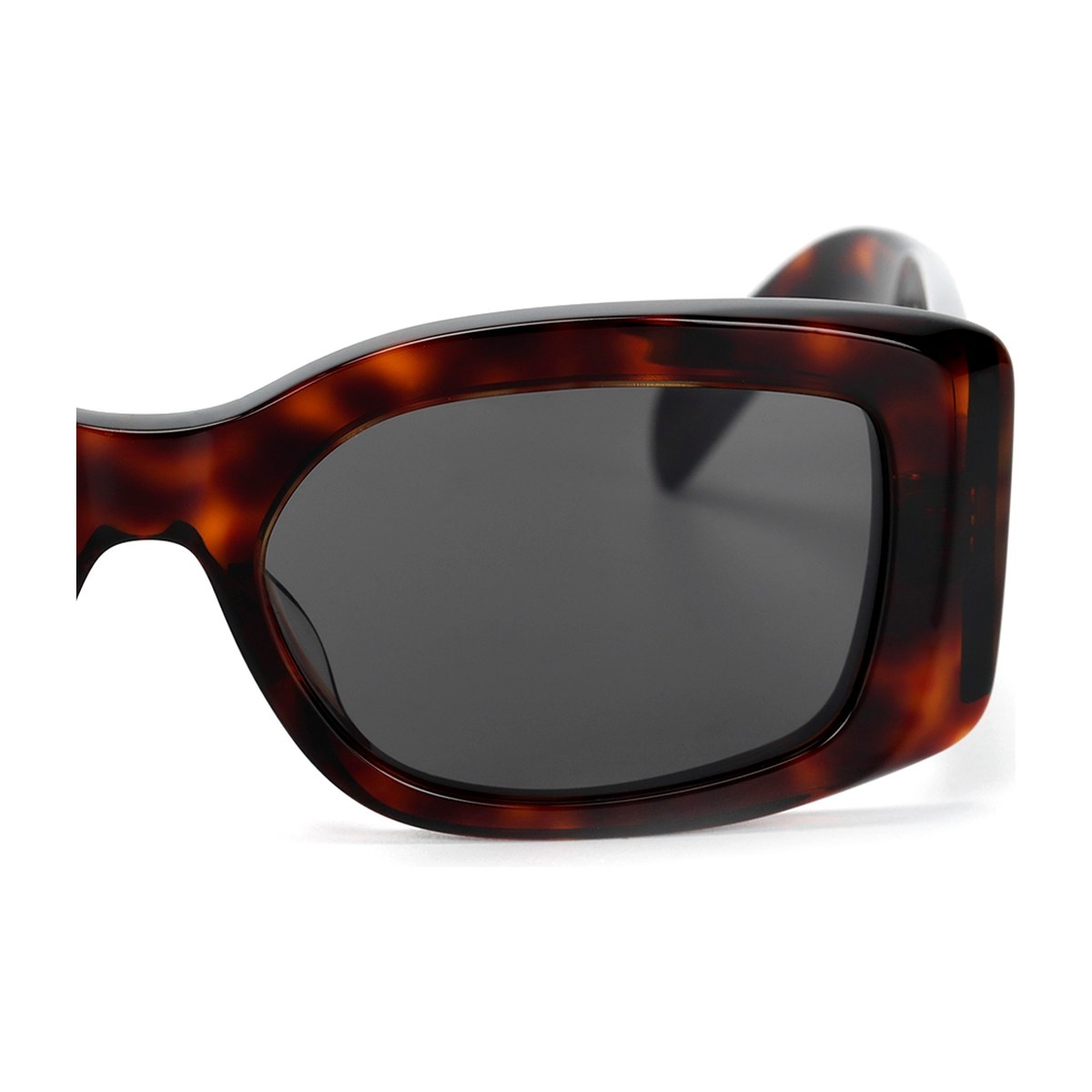 CELINE Logo Square Sunglasses Tortoiseshell