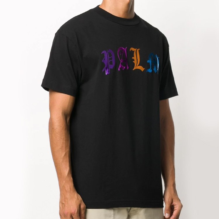 Palm Angels Gothic Logo T-Shirt Black