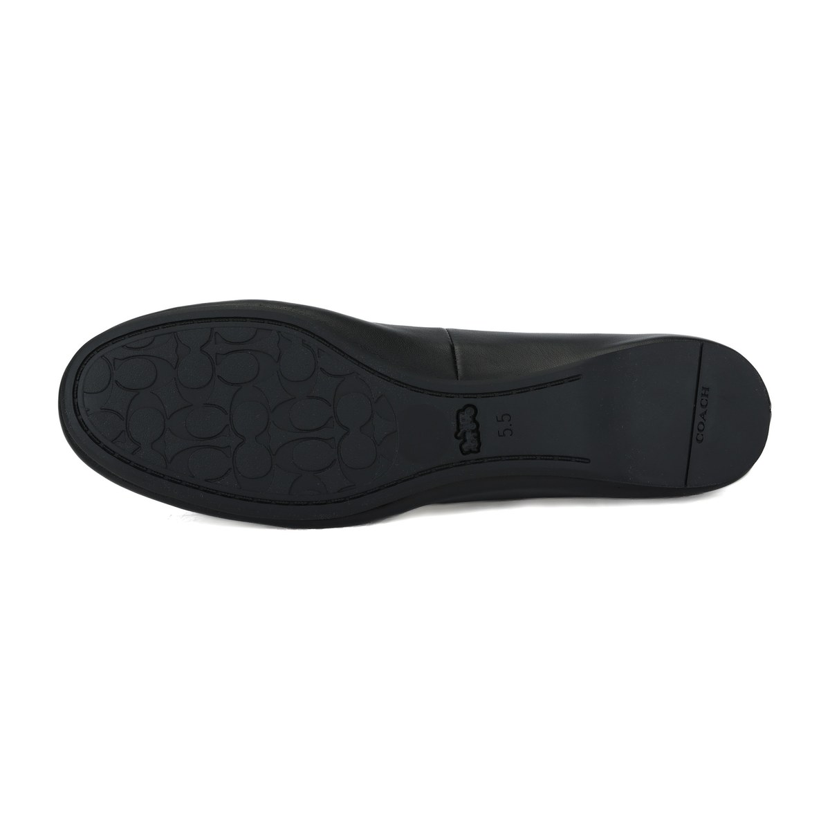 Coach Leather Slip-On Ballet Flat Black
