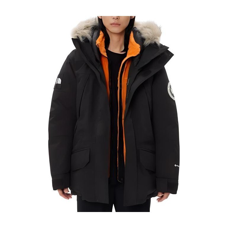 The North Face Logo Embroidered Hoodie Jacket Black