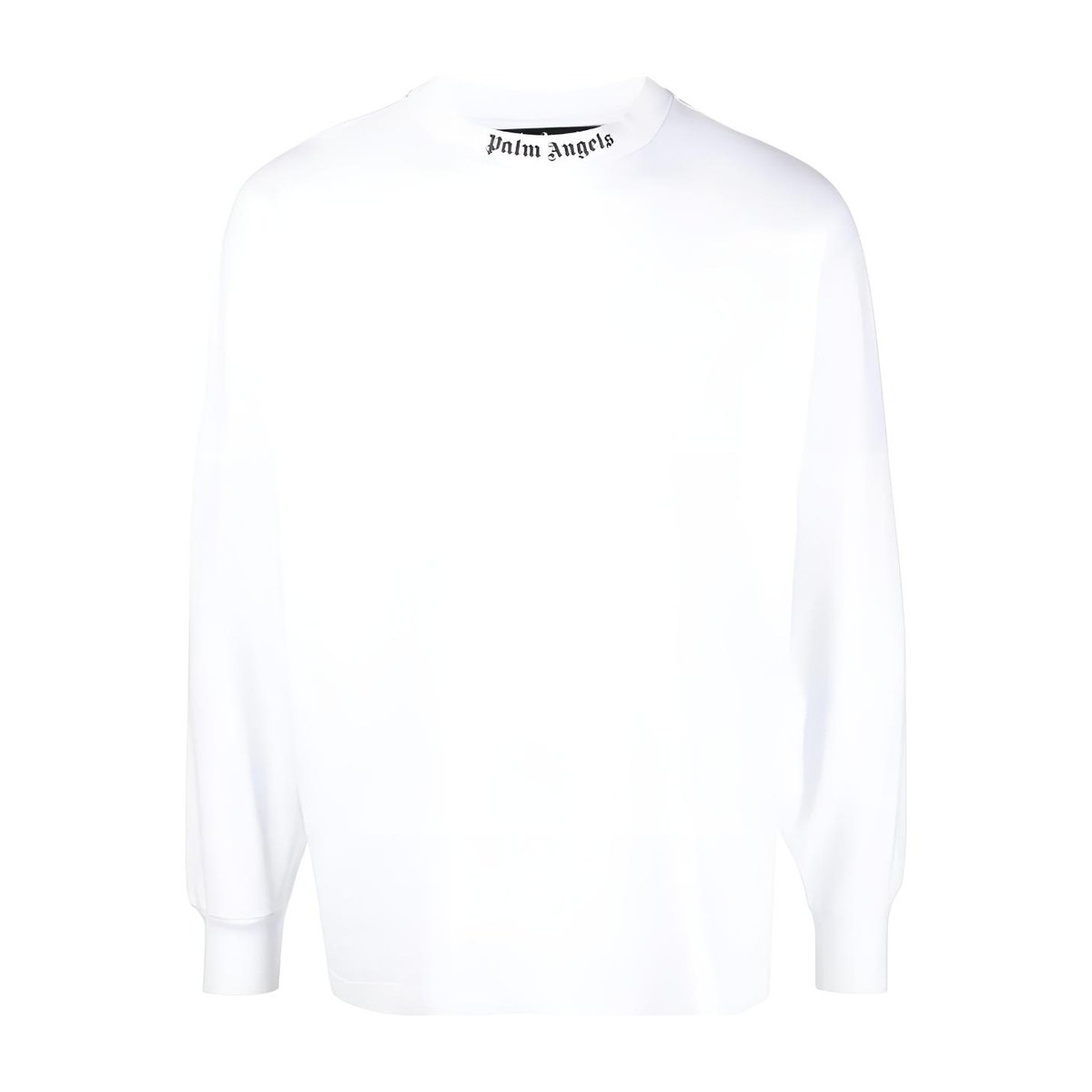 Palm Angels FW22 Logo Print Long Sleeve Tee White