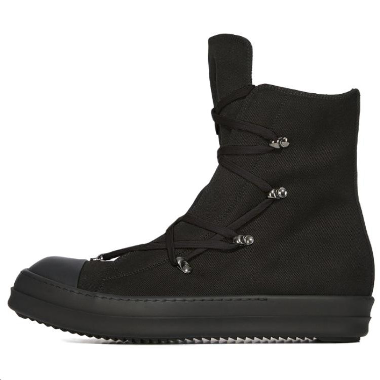 Rick Owens DRKSHDW Hexa High Top Canvas Sneakers Black