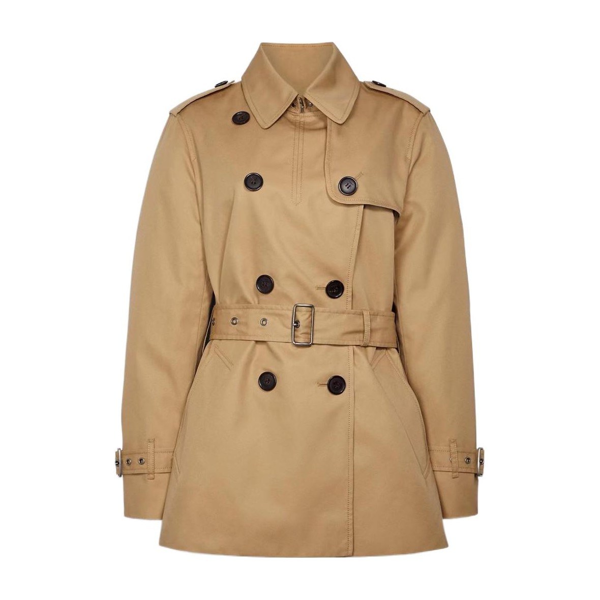 COACH Double-Breasted Trench Coat Khaki