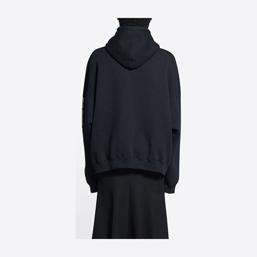 Balenciaga SS22 Logo Hoodie Black