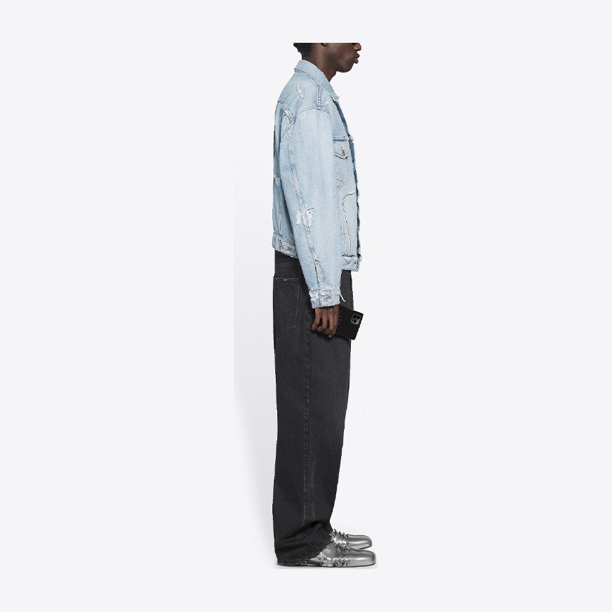 Balenciaga FW21 Barcode Denim Jacket