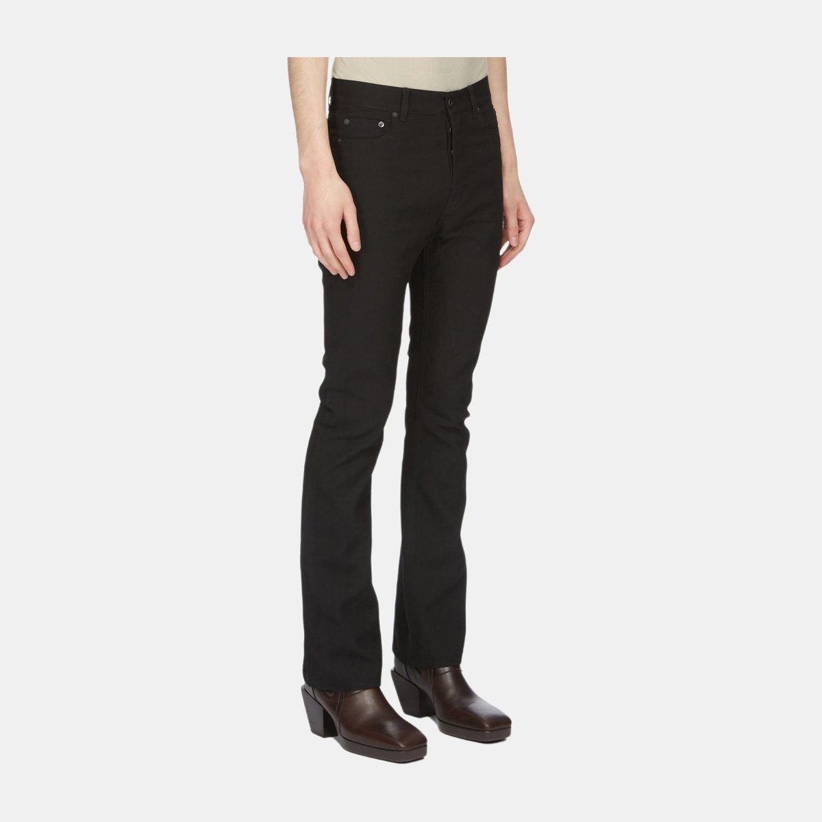 Rick Owens RO Mid-Rise Pocket Flared Pants Black