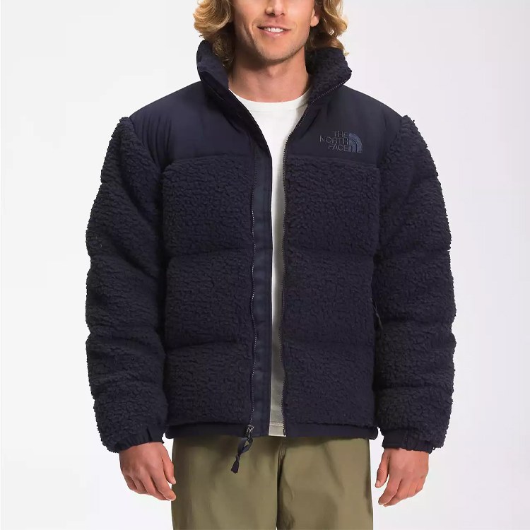 The North Face Logo Puffer Jacket Navy