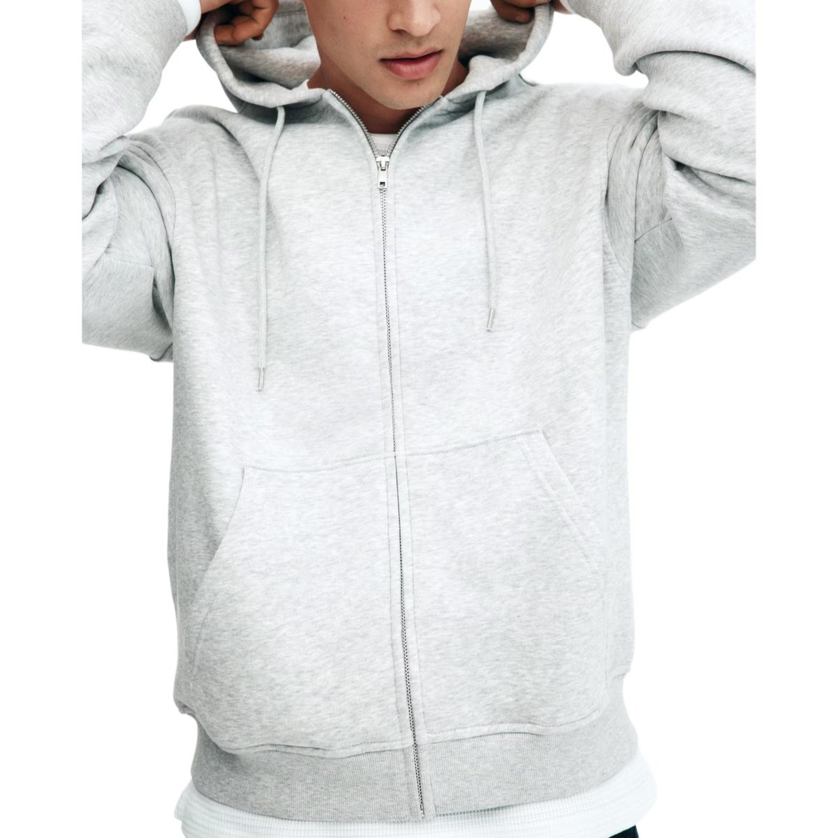 H&M Soft Loose Hoodie Zipper Long Sleeve Men