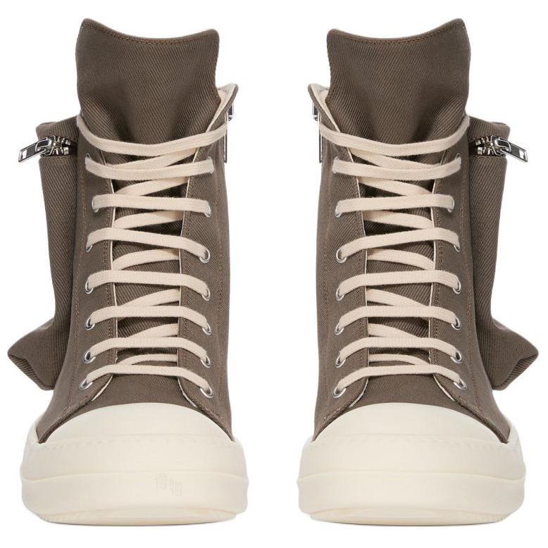 Rick Owens DRKSHDW High-Top Canvas Brown