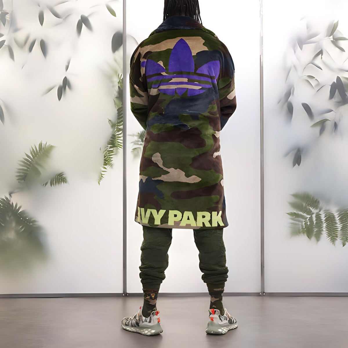 adidas x IVY PARK Camo Fur Coat