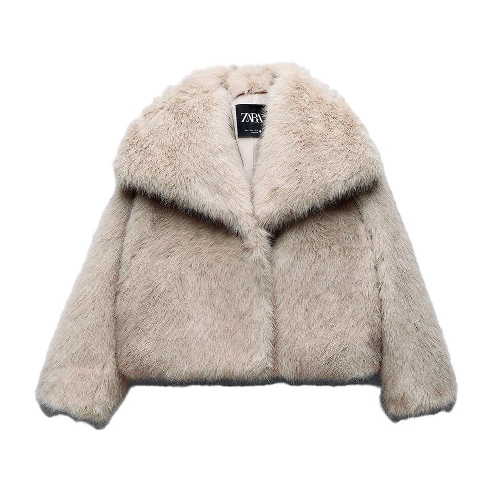 ZARA Cardigan Fur White