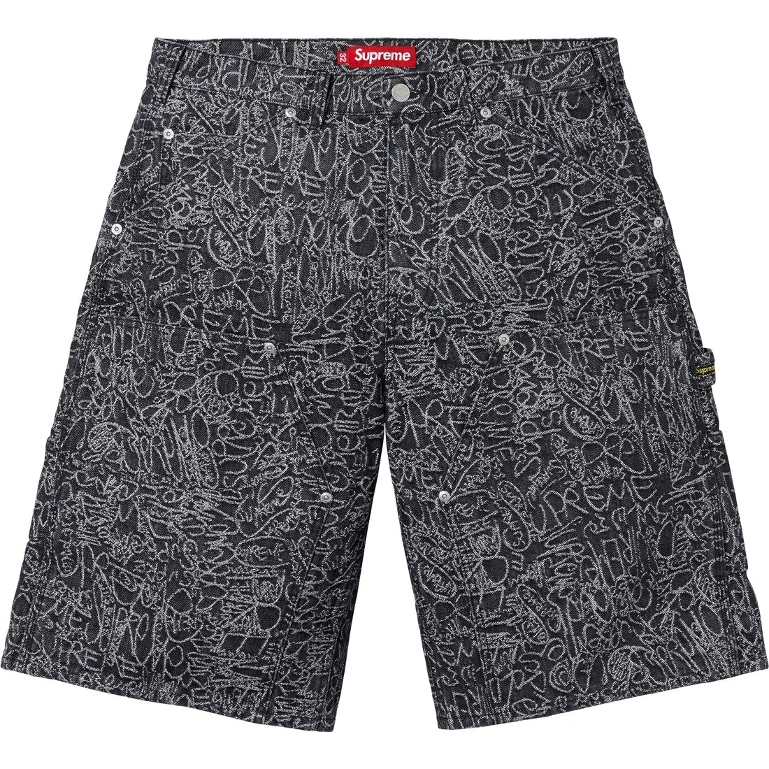 Supreme SS25 Handwriting Double Knee Denim Short