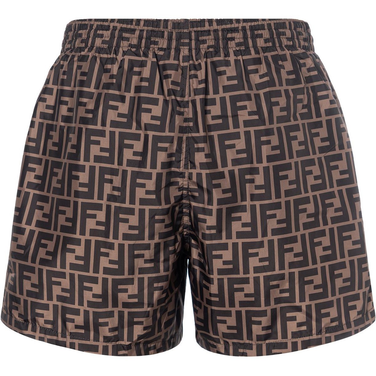 Fendi SS21 Logo Shorts Brown
