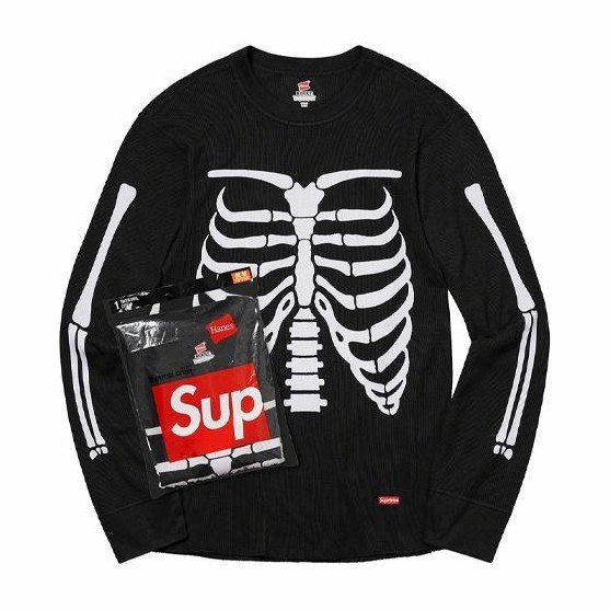 Supreme x Hanes x Bones Thermal Crew