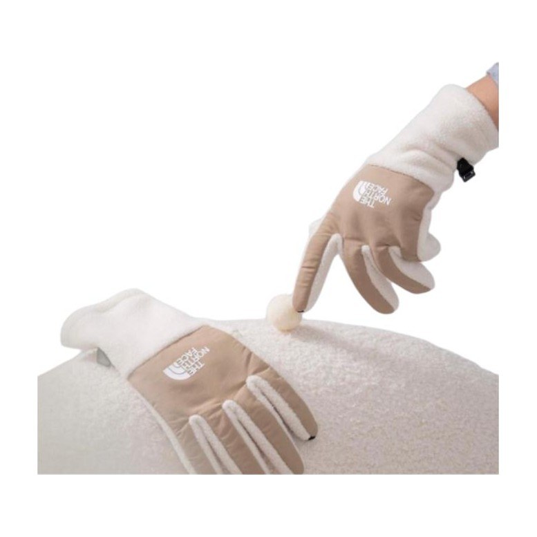 The North Face Logo Gloves White