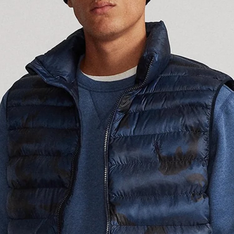 Polo Ralph Lauren Camo Zip Vest Blue