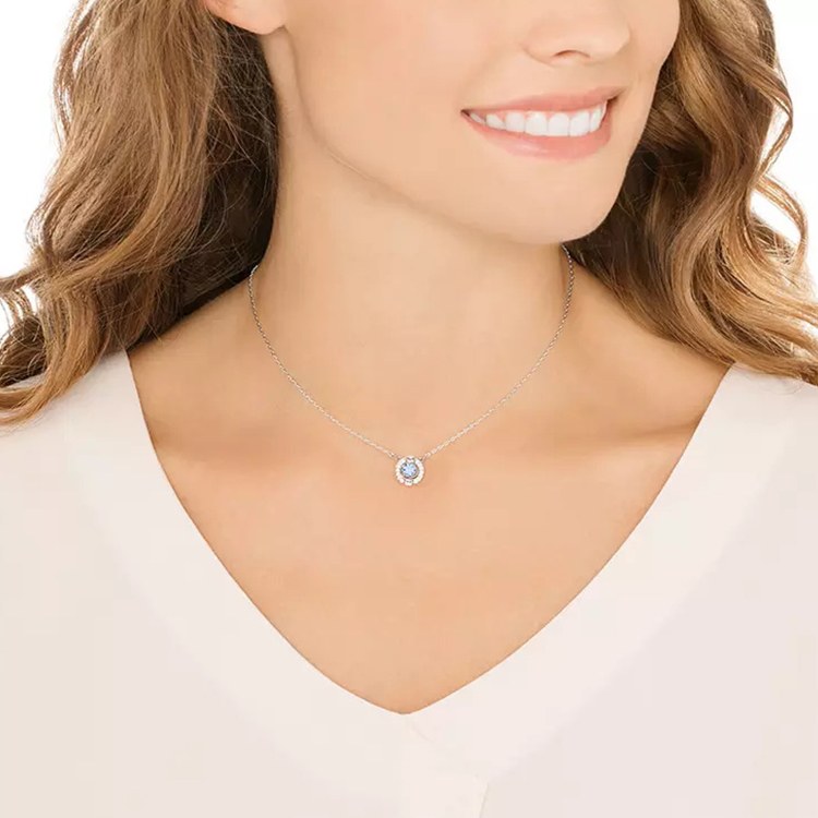 Swarovski Sparkling Dc Necklace Blue