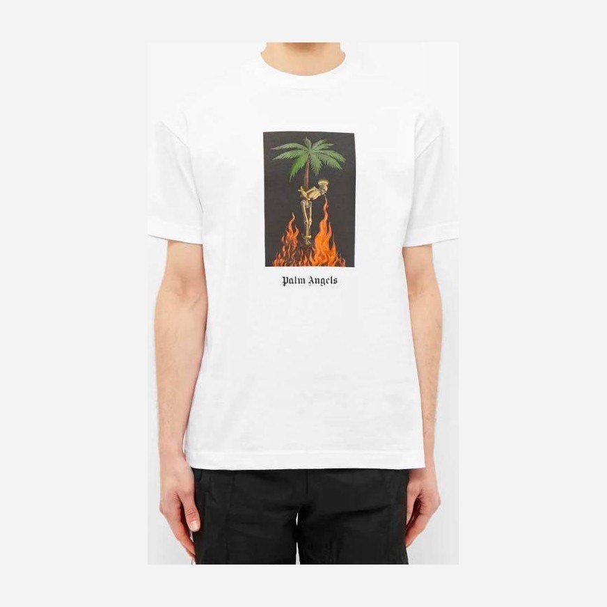 Palm Angels Burning Skeleton Tee