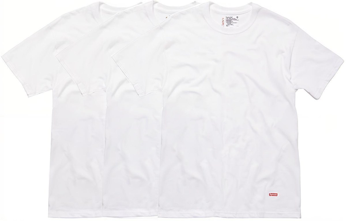 Supreme Hanes Tagless Tees White