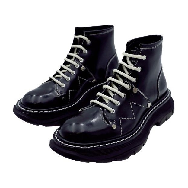 Alexander McQueen FW21 Tread Boots Black