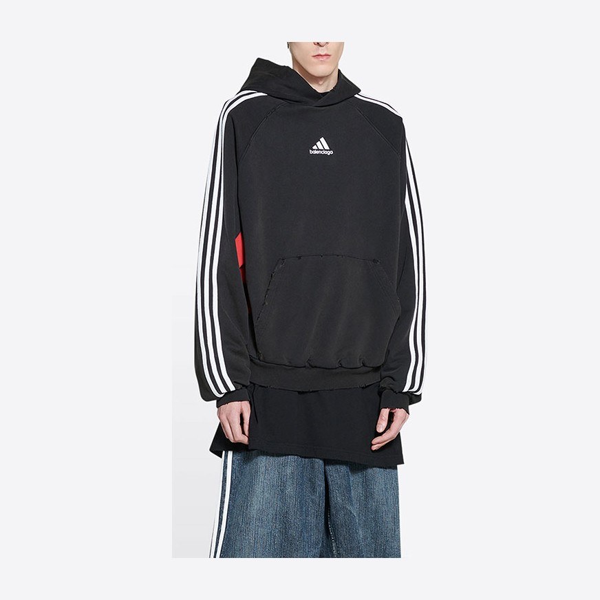 Balenciaga x adidas Logo Hoodie Black