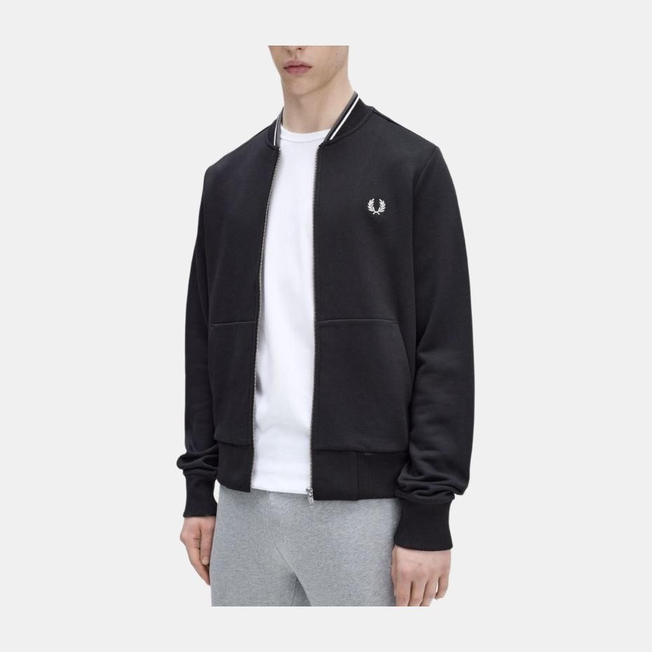 Fred Perry Logo Zip Jacket Black