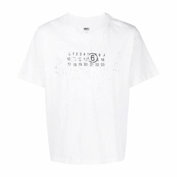 MM6 Maison Margiela Logo Print T-Shirt White