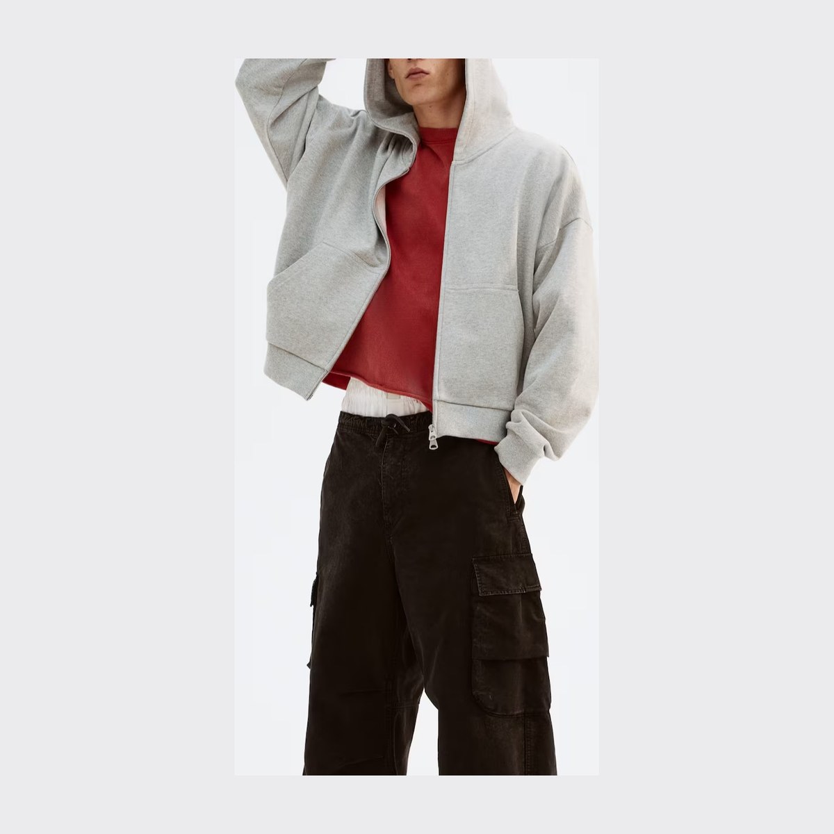 H&M Hoodie Zipper Long Sleeve