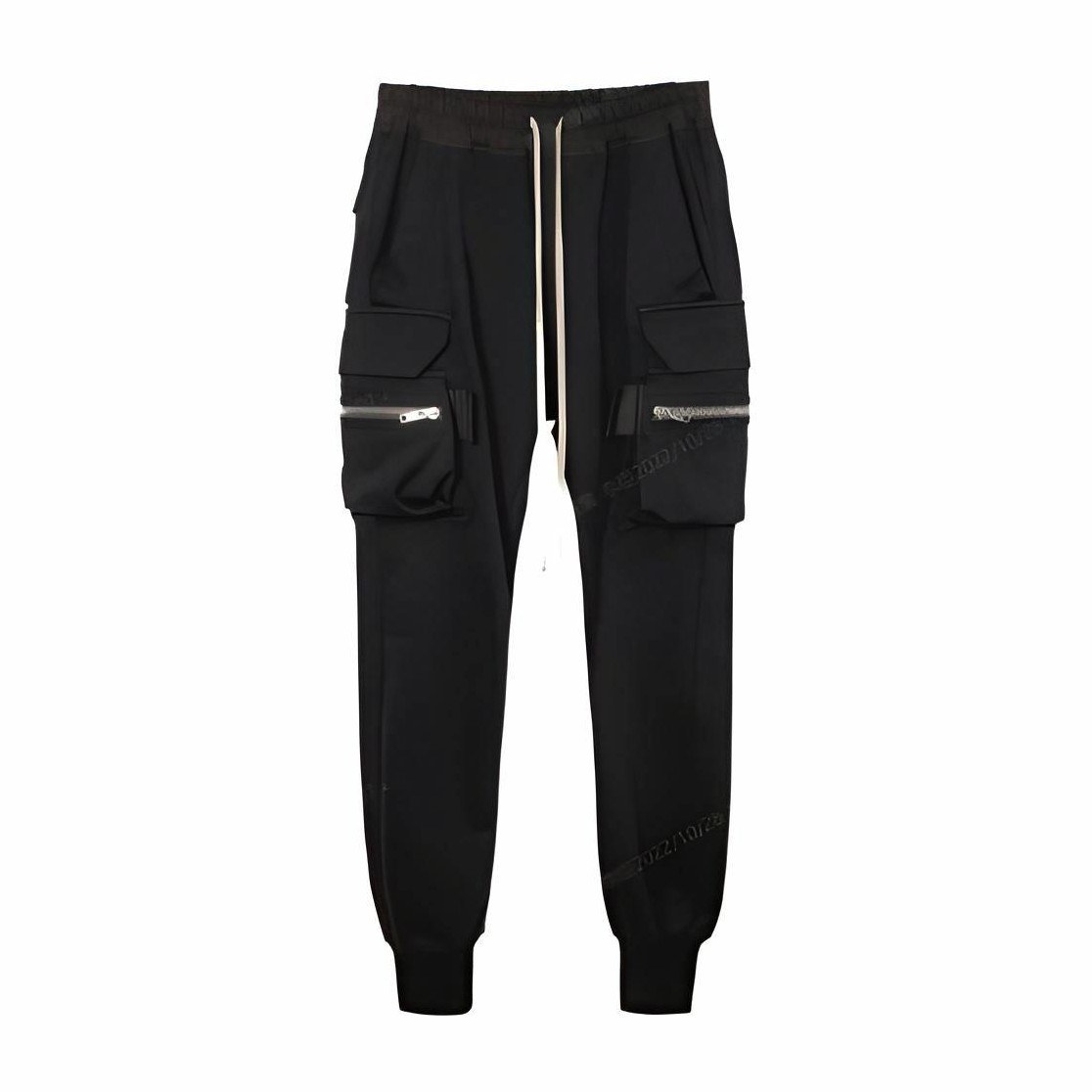 Rick Owens RO High Waist Cargo Pants Black