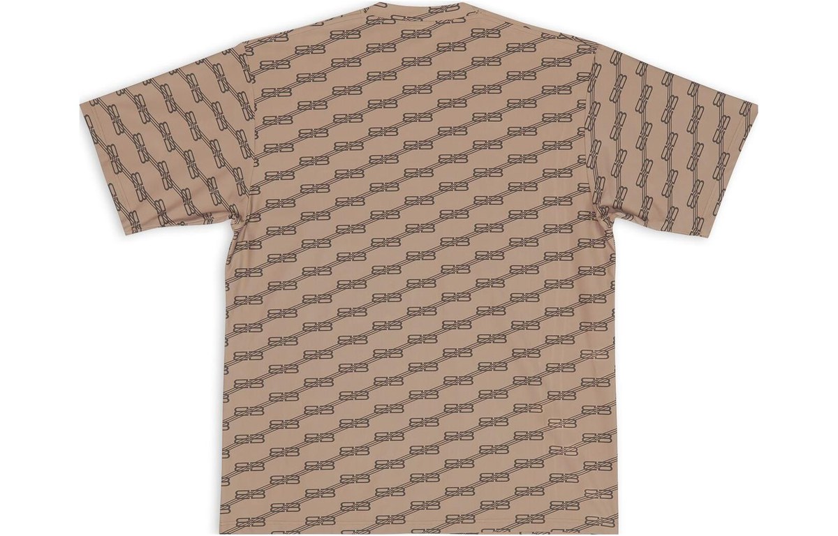 Balenciaga FW22 Logo Crewneck T-Shirt Brown