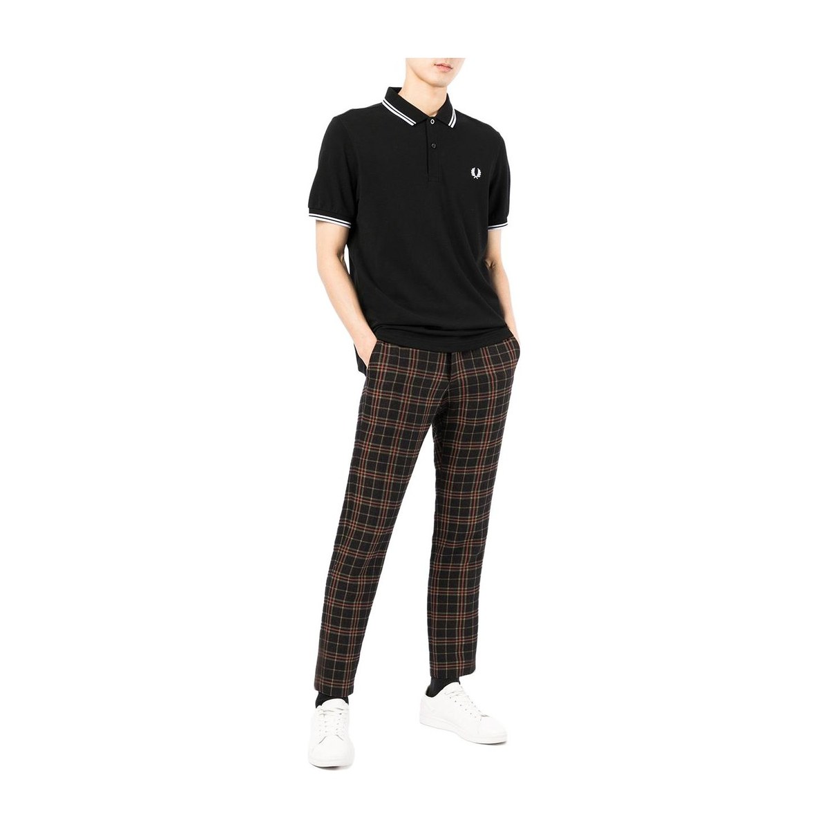 Fred Perry Logo Badge Polo Shirt Black