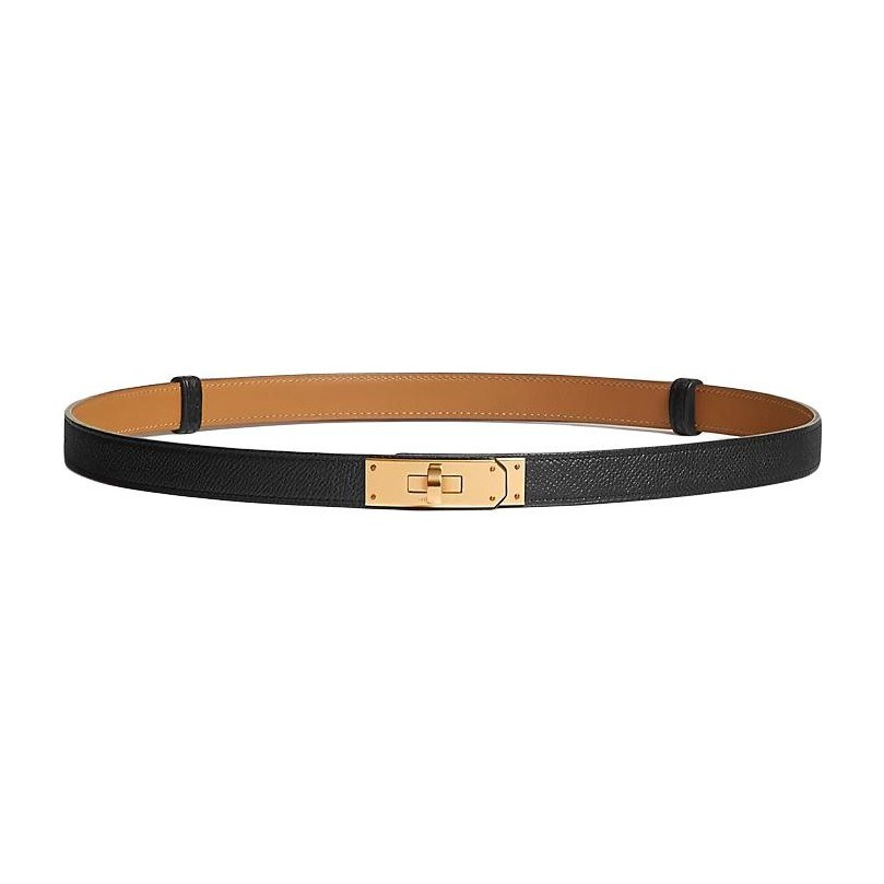 Hermes Kelly Epsom Belt Black 1.8cm