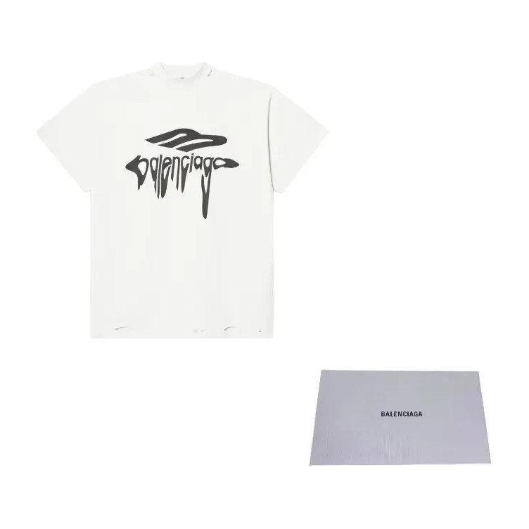 Balenciaga SS25 Logo T-Shirt White