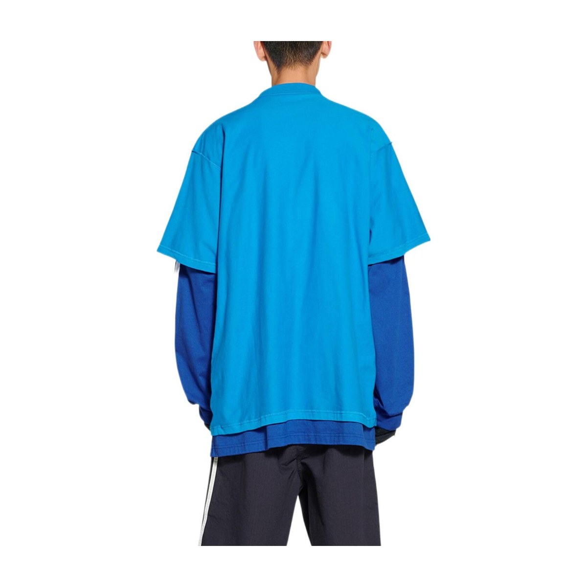 Balenciaga x Adidas Logo T-Shirt Blue