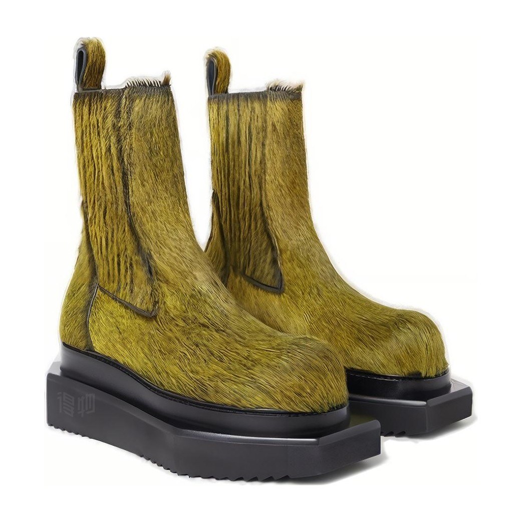 Rick Owens DRKSHDW Chelsea Boots Green
